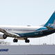 A Boeing 737 Max jet lands following a Federal Aviation Administration test flight at Boeing Field in Seattle on June 29, 2020.